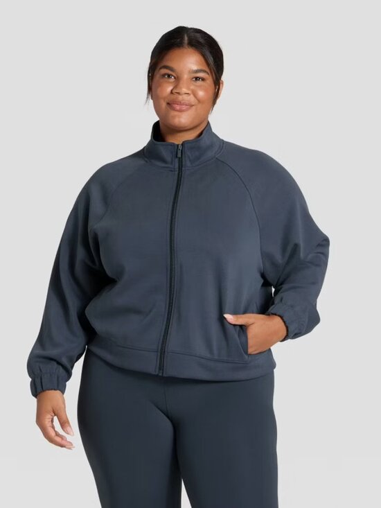 all in motion Jackets & Blazers - Women's Airy Sleek Full Zip Jacket - All In Motion Navy Blue XL